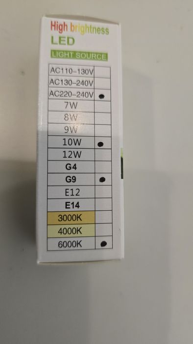 Lampada G9 10w Branca