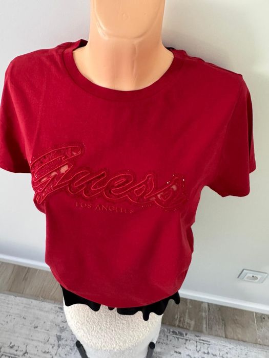 Nowa koszulka T-shirt damski GUESS czerwona M