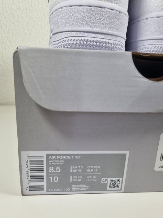 Nice Air Force 1 Branco e Preto