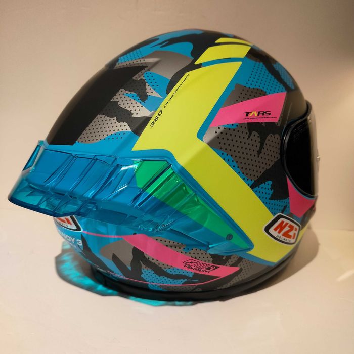 Capacete NZi Trendy 3 CAMU c/viseira escura+transparente mota novo