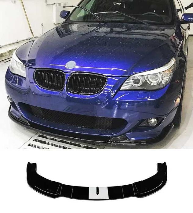 DOKŁADKA ZDERZAKA DLA BMW E60 E61 2003/2010 czarny połysk m pakiet