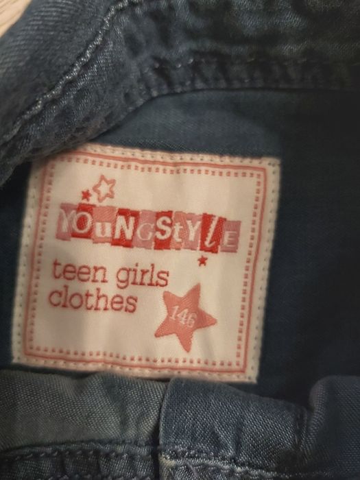 Koszula jeansowa, jeans bawełna 146