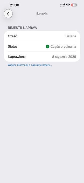 Telefon Apple iPhone 13 Pro Max Z Wymienioną Oryginalną Baterią