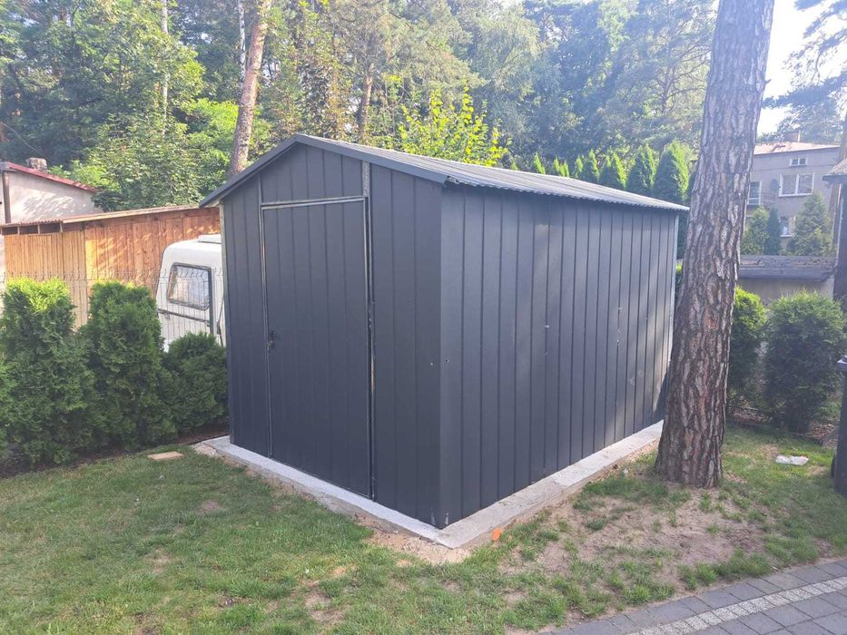 GRAFIT Garaż Blaszany Na narzędzia Schowek-Wiatka ogrodowa - Maj-Blach