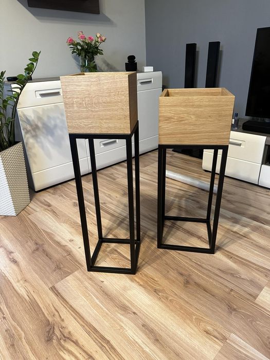 Donica dębowa kwietnik Loft