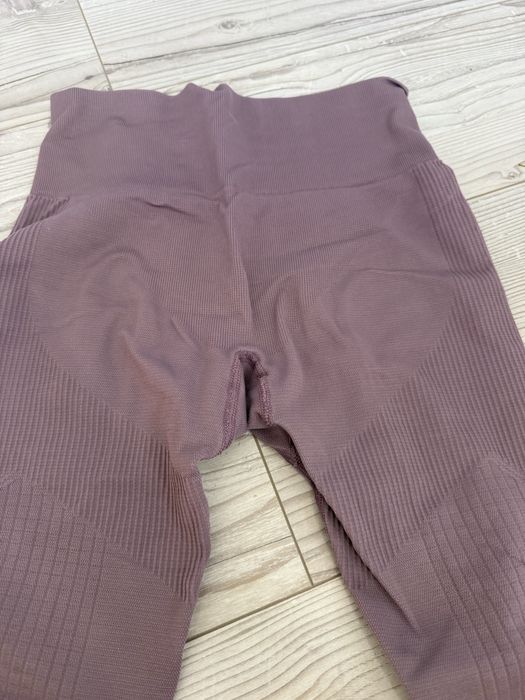 Legginsy Gym Glamour liliowe fioletowe xs siateczka