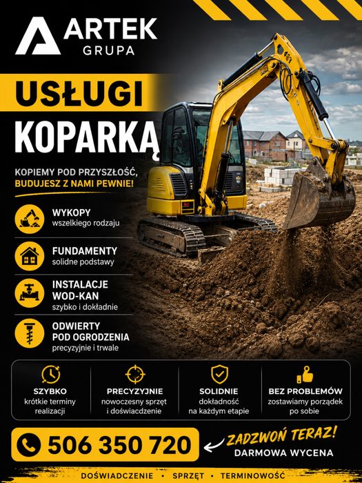 Uslugi koparką WOD KAN przylacza