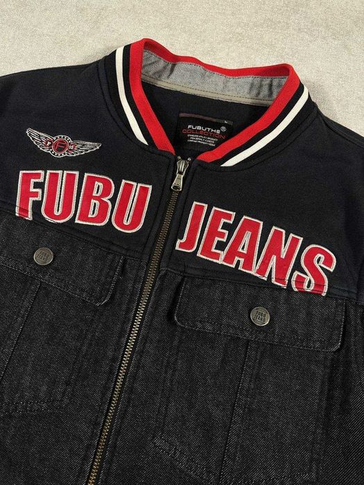 Винтажная джинсовая куртка FUBU Jeans Varsity Jacket 2005