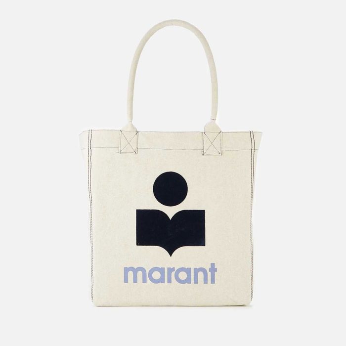 Сумка Isabel Marant Yenky Logo Canvas Tote Bag Light Grey