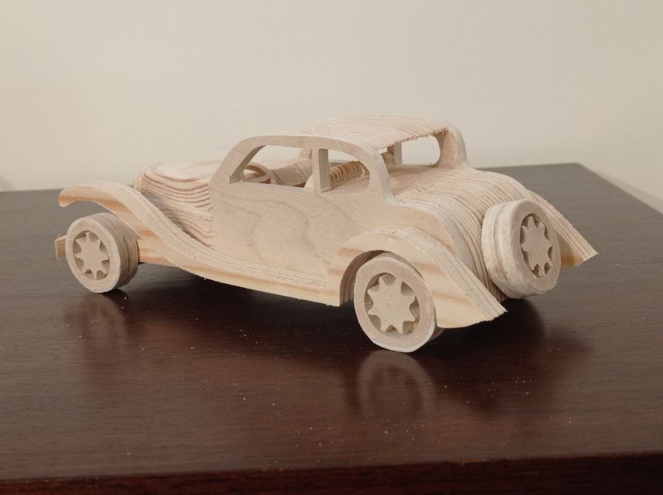 Bugatti Coupe DeVille - Carrinho de Madeira Artesanal