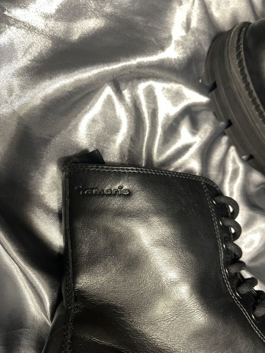 шкіряні ботинки Tamaris жіночі черевики ботинки кожаные ботинки берцы