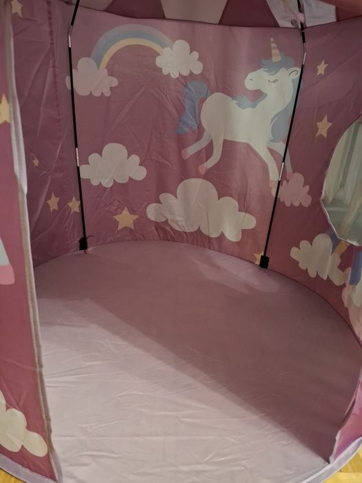 Namiot dziecięcy tipi bajkowy świat różowy fioletowy jednorożec 135x10