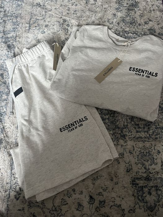 zestaw komplet spodenki i koszulka essentials szare