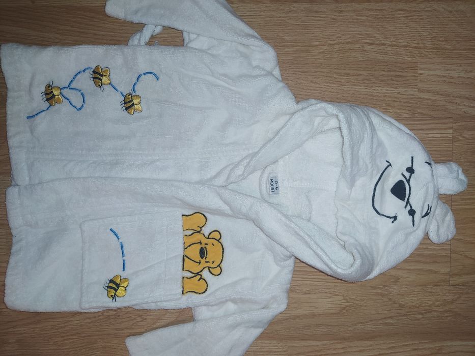 Детский махровый халат 0-6 мес.,флисовый халат 18-23 мес.