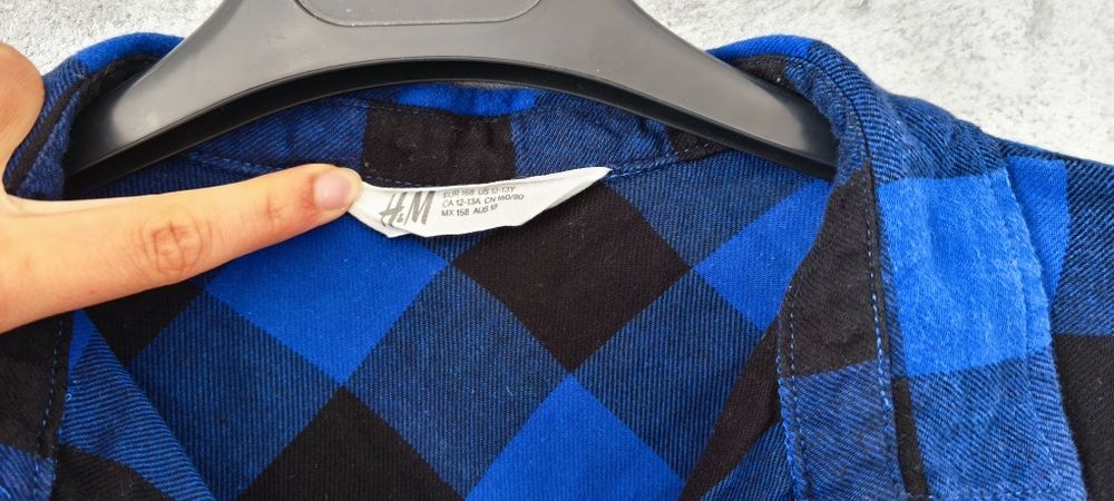 Koszula w kratę kratkę H&M XS 34