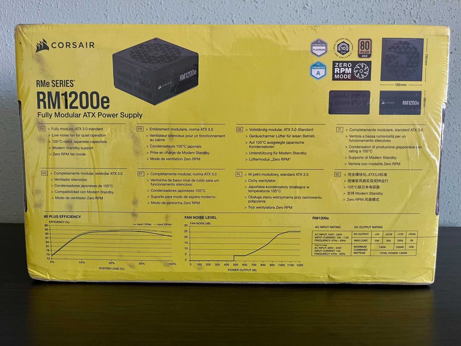 Блок питания Corsair RM1200e 1200W (ATX 3.0 PCIe 5) / Новый запечатан