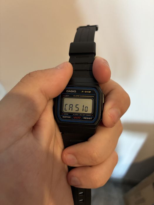 Nowy Zegarek Casio f91-w Neo Retro Black / Blue