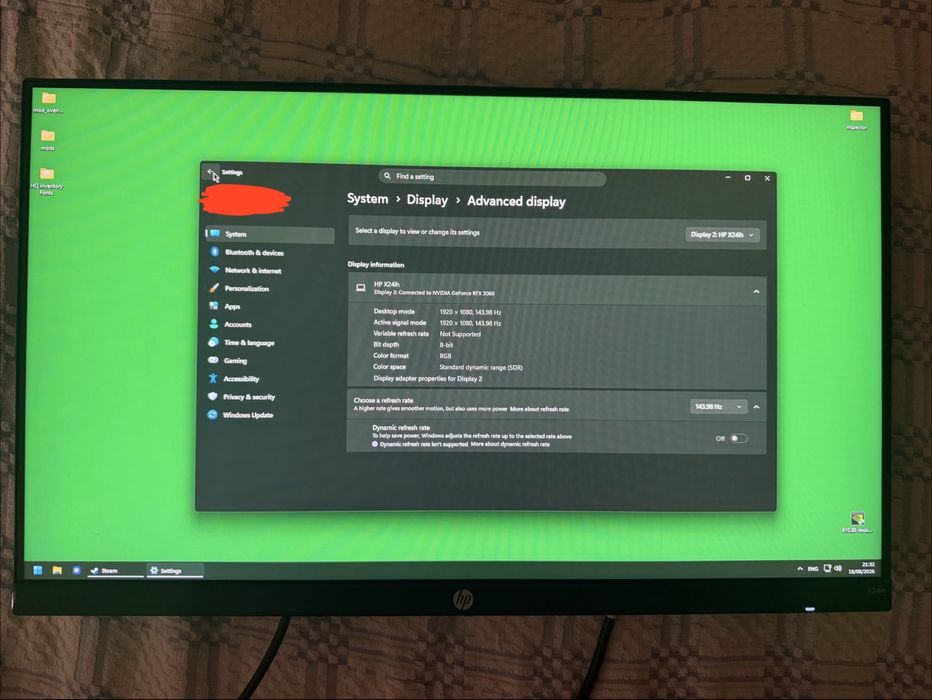 Ігровий монітор HP X24ih 1080p 144hz