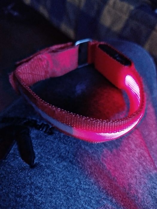 Luz Running corrida caminhada braçadeira recarregável luminosa bateria