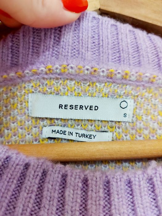 Kolorowy sweter oversize Reserved 36 S akryl