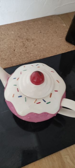 Zestaw ozdobny dzbanek i filiżanki ze spodeczkiem cupcake flo filiżank