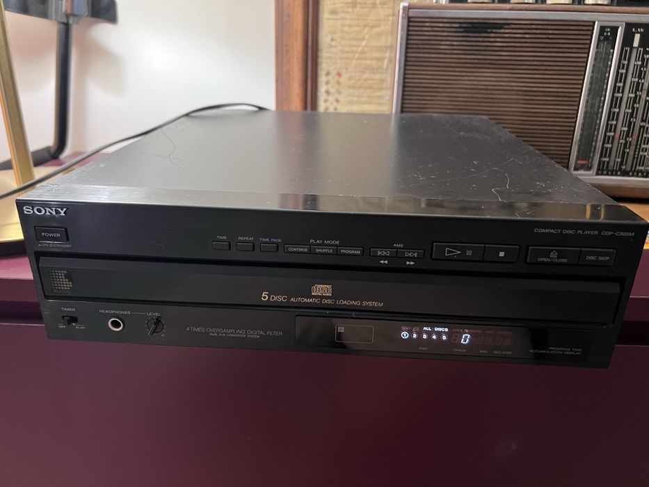 Trocador de CD Sony 5 discos CDP-C301M fabricado no Japão