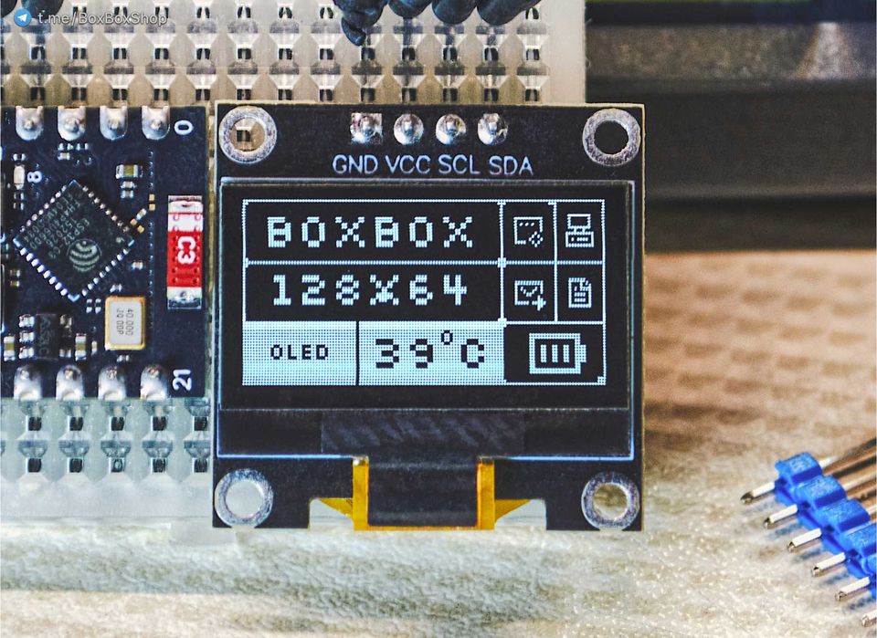 0.96 OLED дисплеї I2C 128x64, SSD1306