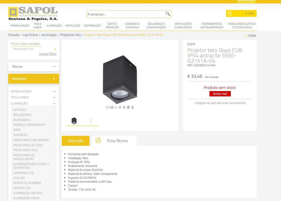 Focos de tecto para exterior DOPO