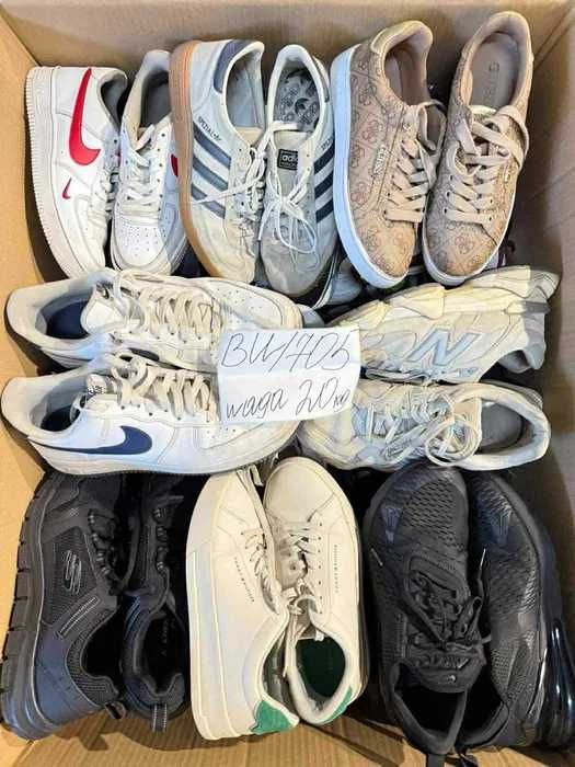 buty uzywane box 20kg okolo 30 par marki premium zwroty