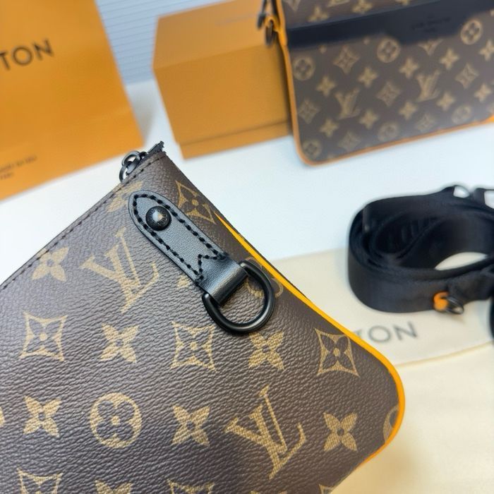 Louis Vuitton trio 3v1 3в1 messenger сумка мужская коричневая кожаная