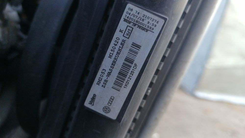 Радиатор охлаждения кондиционера вентилятор фольксваген гольф джета 5