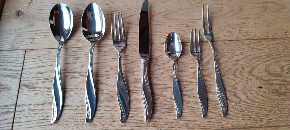 Sztućce Hefra MET 90 i MET 60, Styl Amerykański 82 szt Wyprzedaż