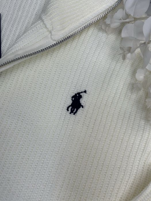 Кардиган Polo Ralph Lauren чоловічий білий зіпка Поло Ральф Лоурен