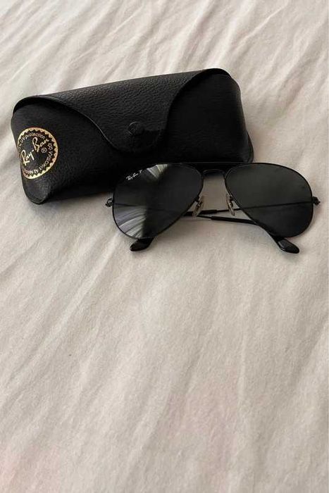 Óculos Ray Ban Aviator pretos Polarizados
