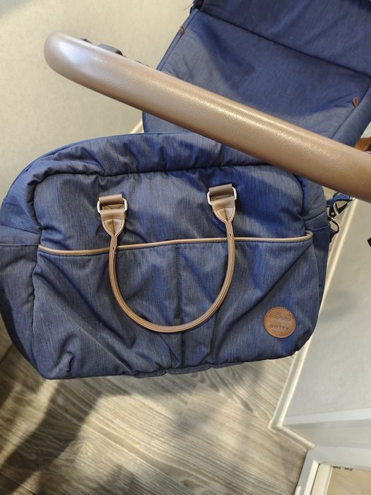 Дитячий візок 2 в 1 Baby Design Dotty New Navy — люлька + прогулянковий блок