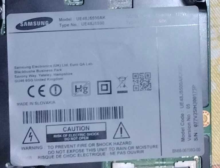 placas da tv Samsung 48 pol UE48j5500ak