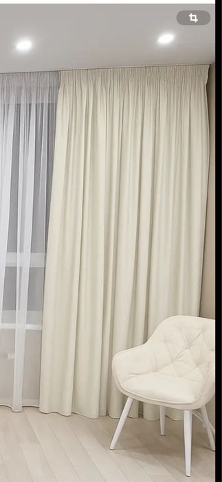 Продам  штори кремові