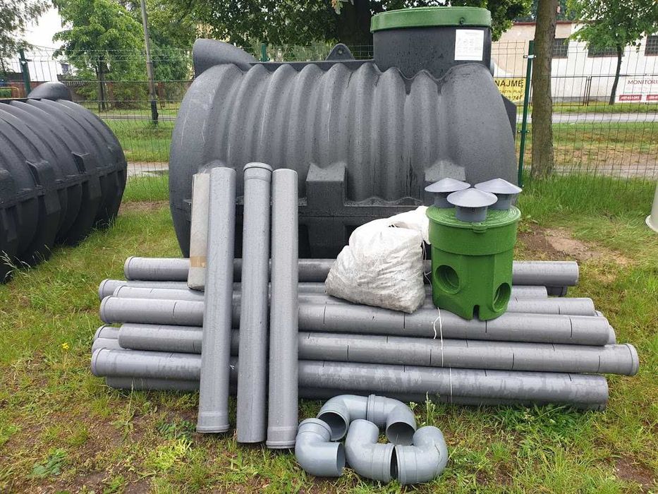 Oczyszczalnia ścieków drenażowa osadnik OG 3,0 + 48 mb drenaż (3000)