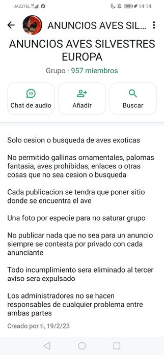 Rolas exóticas . Várias espécies..
