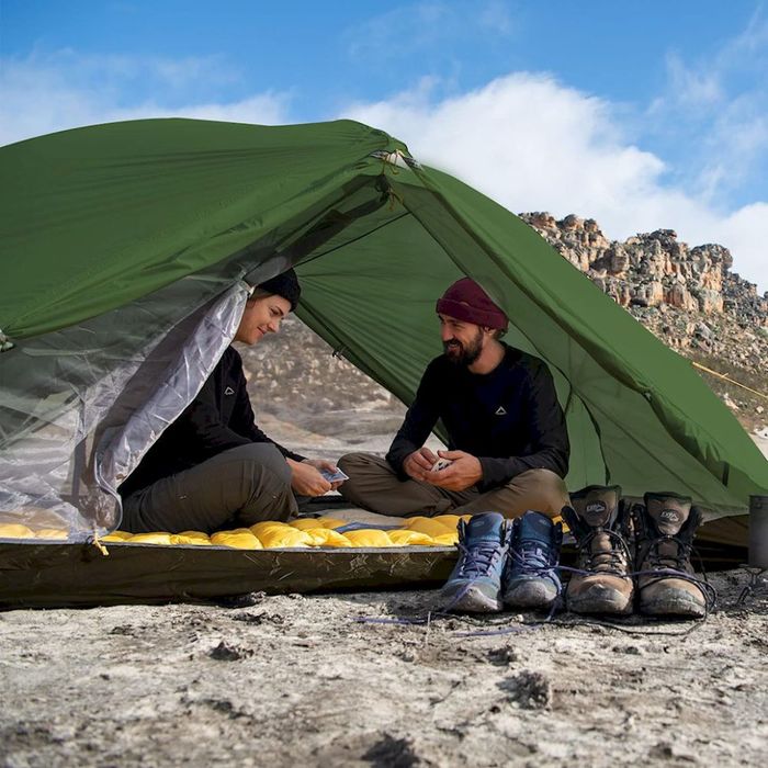 Намет Naturehike Mongar 2 двомісний / палатка туристична ультралегка 2,1 кг, дводверна, алюміній 7001, для трекінгу, кемпінгу, походів та риболовлі