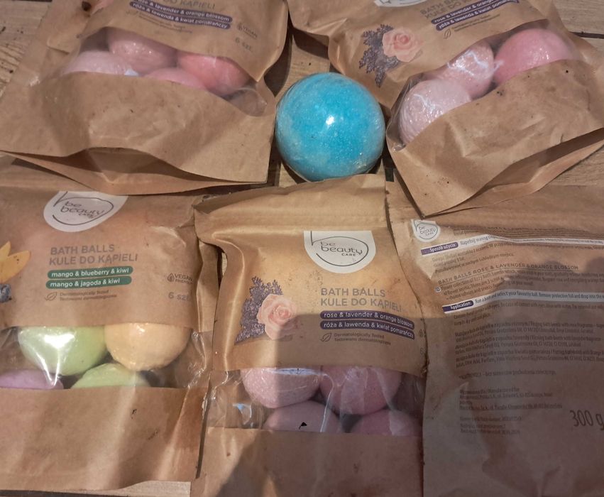 5 x Kule do Kąpieli 300 g (po 6 kul w opakowaniu) be beauty CARE róża lawenda kwiat pomarańczy