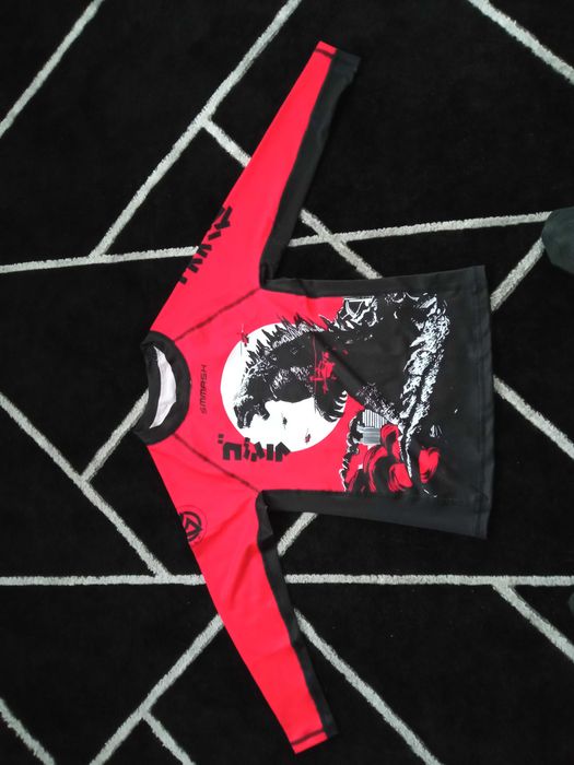Rashguard longsleeve dziecięcy SMMASH Zilla czerwony M