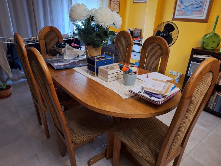 Mobília de sala em nogueira