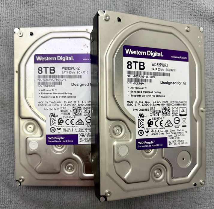 Жорский диск внутрішній 3,5 Western Digital Pure  WD82PURZ 8Tb 2+1=3