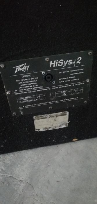 Colunas de som(Par) Peavey Hisys 2