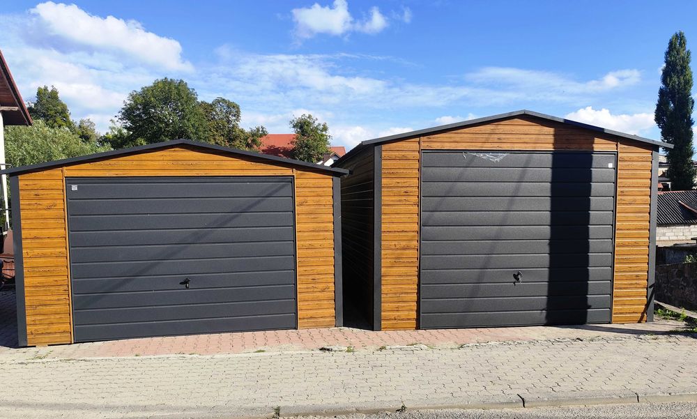 Grafitowy Garaż Blaszany + Dodatkowe Drzwi w Cenie