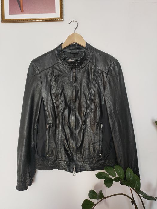 Czarna Kurtka Skórzana Motocyklowa G3000