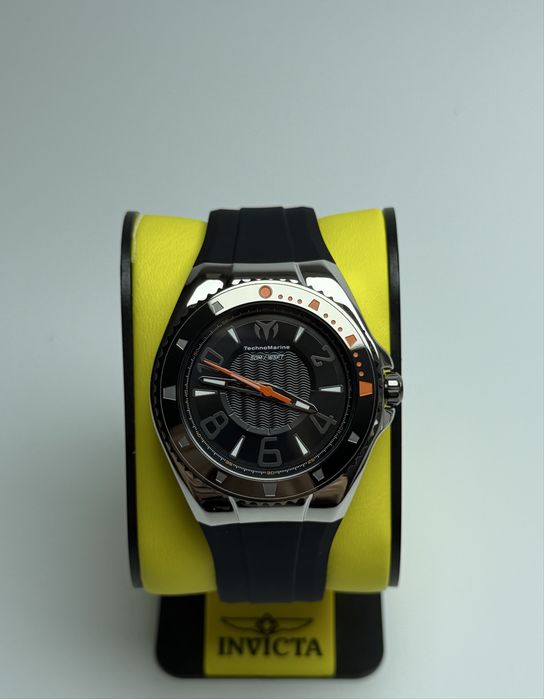 Invicta 225022, чоловічий чорний годинник, інвікта чоловічі, invicta tm-225022 technomarine