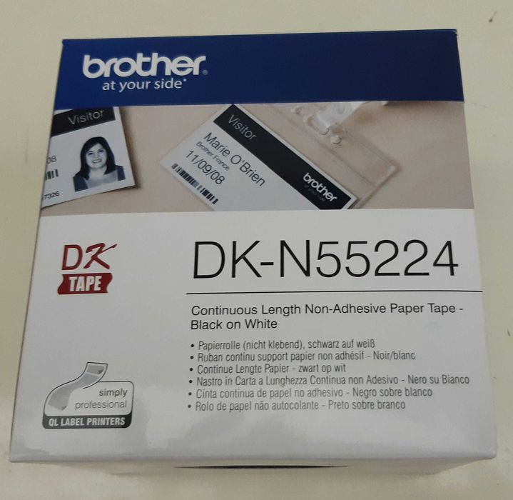 Caixa Fita Contínua Papel Térmico Branco BROTHER DK-N55224