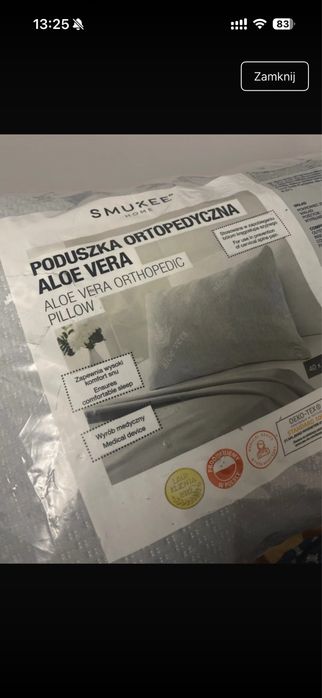 Dwie poduszki ortopedyczne aloe vera
